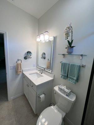 Finished vanity area