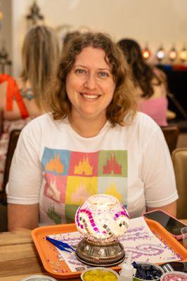 Looking for a creative and relaxing experience?  At pedalisaart.com, you can craft your own beautiful mosaic candle holders in a warm, wel