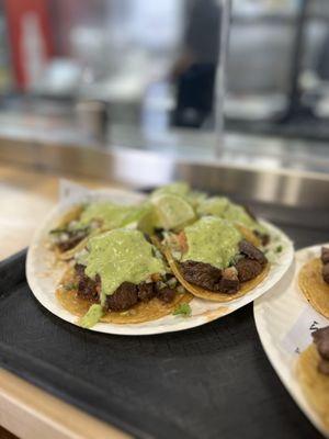 Asada tacos and rib eye