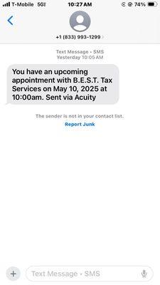 Another appointment reminder