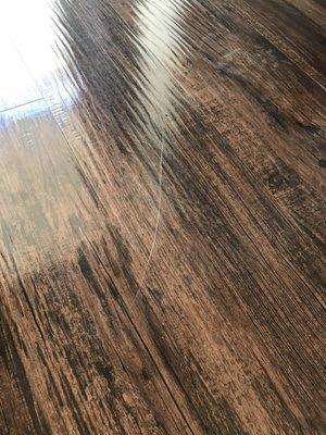 Damaged brand new hard wood floors