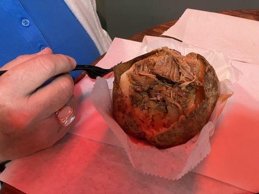 Stuffed Baked Potatoes with Pulled Pork