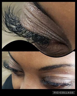 Hybrid eyelash extensions set get you some at Eye See You Lashes and brows visit Vagaro.com or call 716-299-8451 or text ⁉