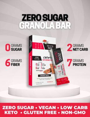 The World's First, Sugar Free Granola Bar with Amazing Taste!