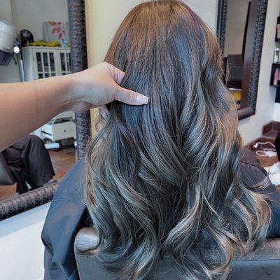 Dark ash balayage highlights