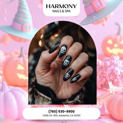 Halloween is better with festive nails. Celebrate spooky season with designs that pop. Reserve now