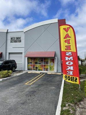 Business front and parking