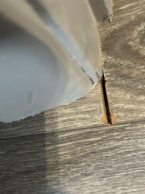 More broken flooring