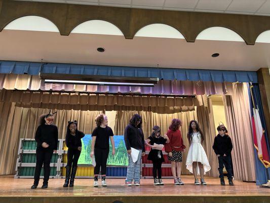 Auditorium: Drama Elective's Morning Performance of 'Spinderella'. They were great!