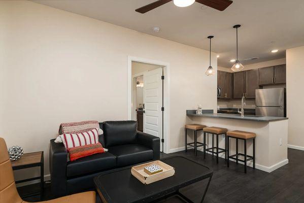 Open-concept living space