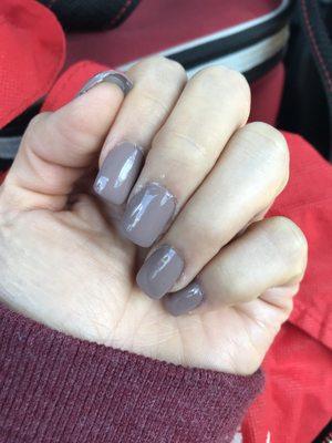 My left hand where you can see the little mark left by the person who did my nails