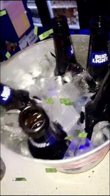 The beer buckets! Great value!