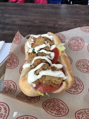 Oyster po' boy. Delish!