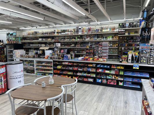 Liquor and snacks to go