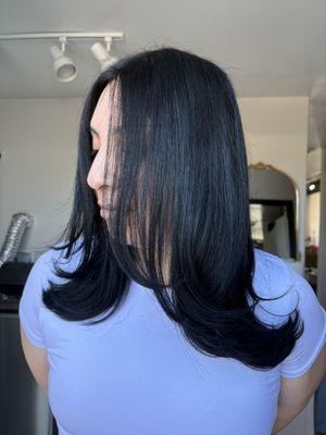 Long layers and Face Framing