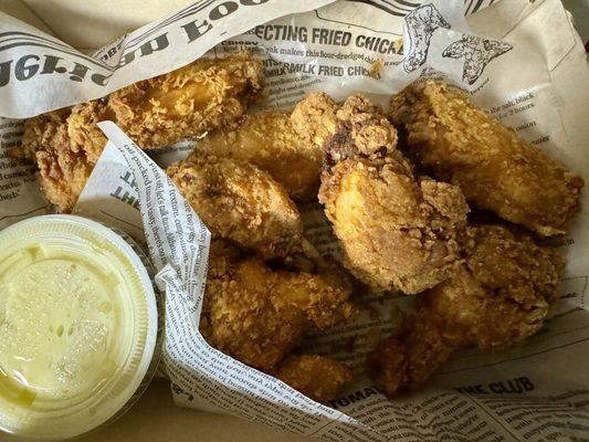 Bone in chicken wing