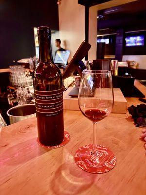 Say, WHAT?!!   Happy Hour- 50% off wine M- F 4:00-6-00.  Say, What?!!  Glasses and BOTTLES!!!