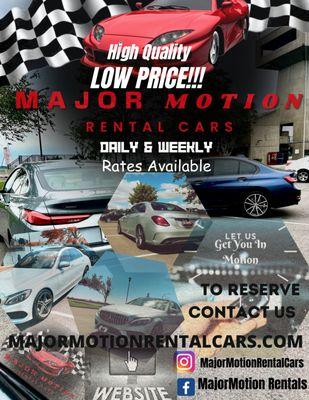 Major Motion Rental Cars