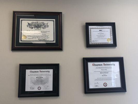 Attorney Patricia Eulloqui is admitted to practice law in the State of California.