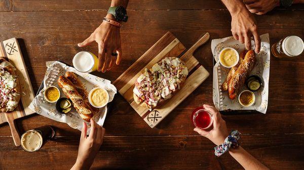 Flatbread and Pretzels