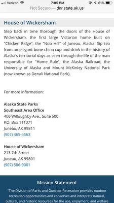 Wickersham State Historic Site