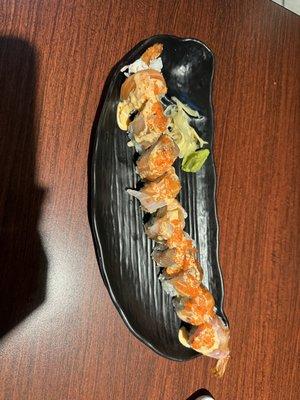 Rainbow roll with Shrimp Tempura