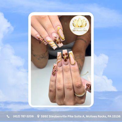 Nails that shine like never before! Get the perfect design today. DM us for your appointment!