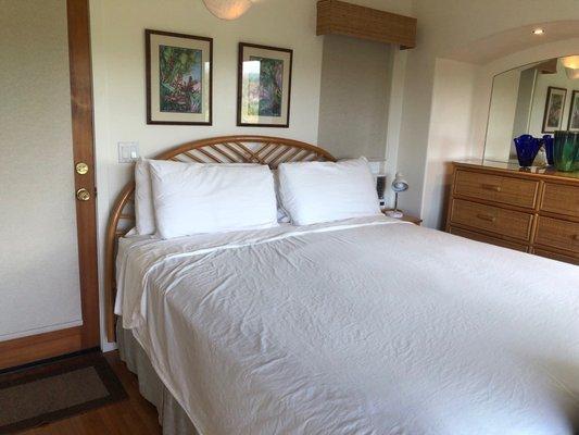 One of two spacious rooms.