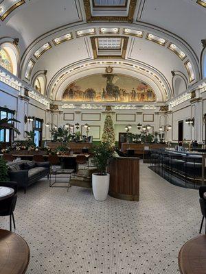 Lobby area of the hotel