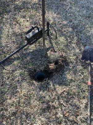 Hole Dug for Second Cesspool