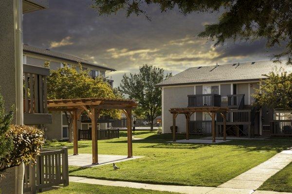 Pergolas and grill stations