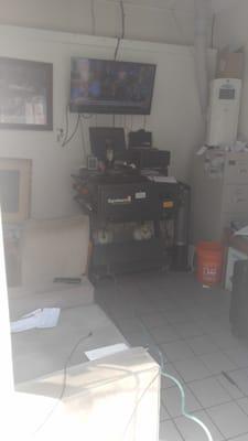 AC and TV in waiting room