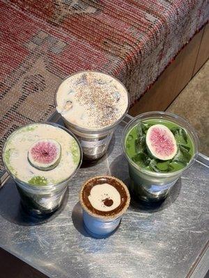 Fig & vanilla matcha latte (einspanner), evil eye, yala latte
