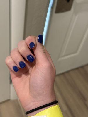 blue gel nails