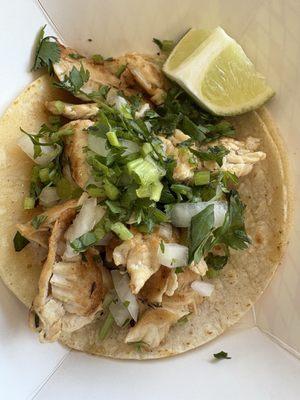 Small chicken taco