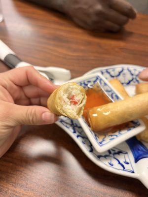 Crab Rangoon egg rolls