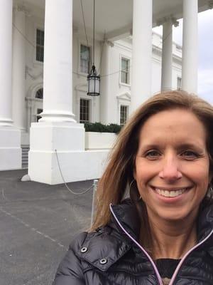 Selfie in the steps of the White House.