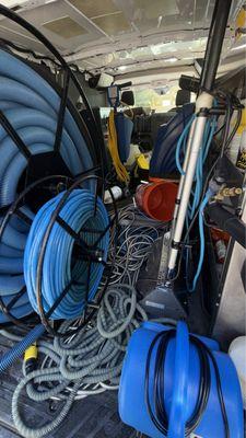 Carpet clean van Equipment