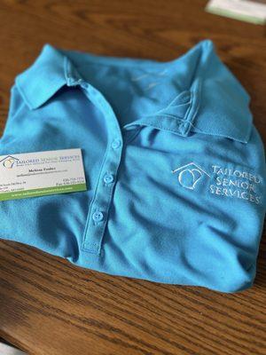 Business shirt and business card