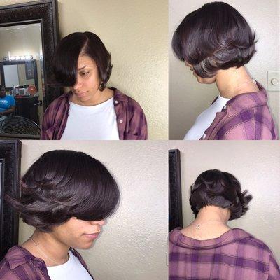 "Geaux Colors" When your client wants her hair to be the color of her shirt