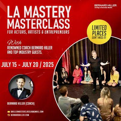 Upcoming Masterclass in LA (Sherman Oaks) from July 15 - 20, 2025. Don't miss it! bhillermasterclassla@gmail.com for info