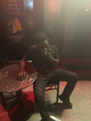This guy tried to get with my friend. When she said no. He said our whole party wasn't allowed in. Cool,