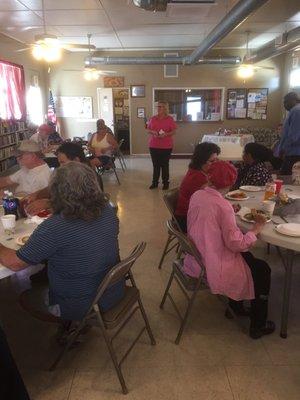 Good times at the monthly luncheon