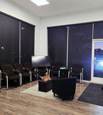 Stay out of the heat in our cool, cozy waiting area!