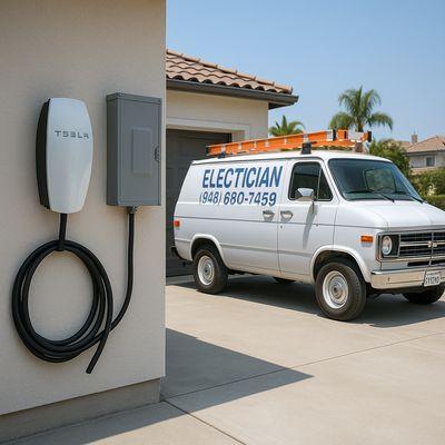 EV Charger Installation - Level 1 & Level 2 charging stations installed by EMD Electric. Serving Irvine, Mission Viejo, Lake Forest.