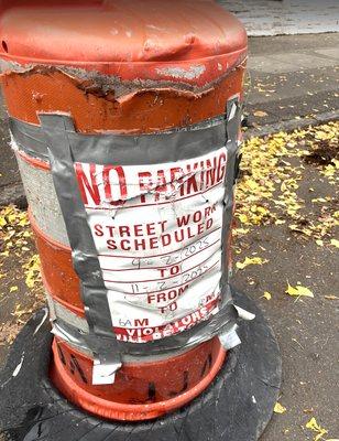 Car was wrongfully towed on 11/25 after the barrel clearly states no parking between 9/2 and 11/2.