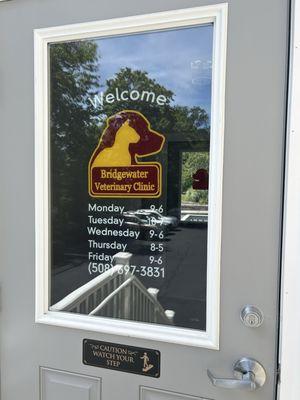 Info clearly posted at the entrance