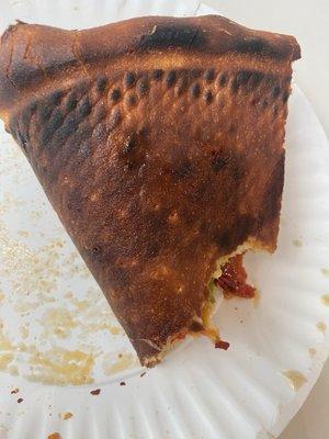 Gross burnt,salty, chewy dough pizza, SAVE YOUR MONEY!