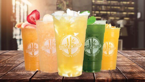 A plethora of cane drink options.