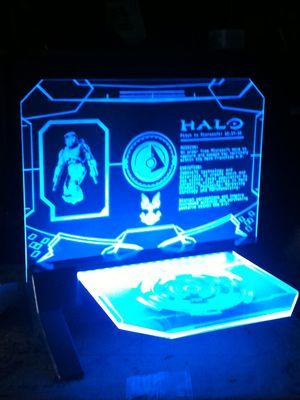 Machined Tron display back lit with LED's